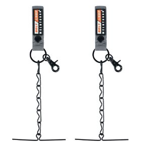 MELOTOUGH Tape Thong for Tool Belt Waist Electricians Tape Holder Chain with Keyring and trigger snap hook Balck color 2 pack