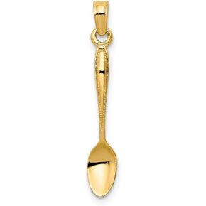 Jewels By Lux 14K Yellow Gold 3-D Table Spoon Pendant