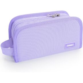 Sooez Wide Opening Pencil Case, Large Capacity Pencil Pouch Organizer Aesthetic Pencil Bag for School Supplies Stationery, Marker Pouch Makeup Bag Organizer