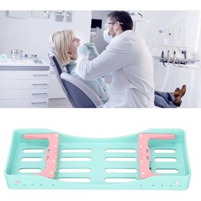 Dental Instrument Autoclave Cleaning Box, Professional Dental Cassette Box Tray Organizer, Plastic Sterilization Cassette Prophylaxis Teeth Cleaning Set in Kuwait