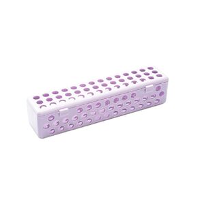 Sterilization Case Dental Instrument Sterilizing Tray Container Sterilization Plastic Cassette (Blue)