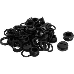 uxcell PG11 Nylon Male Threaded Cable Gland Screw End Cap Cover Black 20pcs