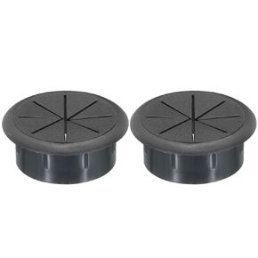 uxcell 2pcs Cable Hose Snap Bushing Grommet Protector 50mm Mount Dia Black Plastic Cable Snap Locking Bushing Grommet