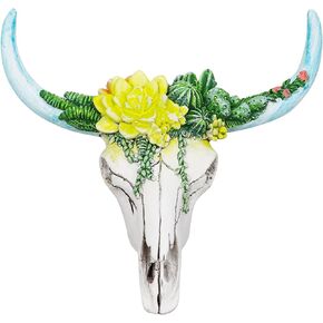 Bearded Dragon Tank Decor Accessories, Resin Cattle Skull Reptiles Hideouts Decorations, Decor Statue for Fish Aquarium Cave Landscape