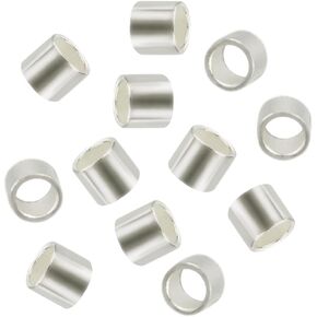 30 Pcs Crimp Beads for Jewelry Making - S925 Sterling Silver Crimping Beads, 2 mm Crimp Tube Beads for DIY Earrings Bracelet Necklace Jewelry Making and Crafting