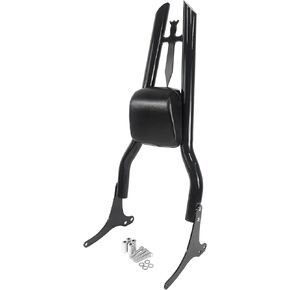Chrome Detachable Sissy Bar Passenger Backrest Rear Pad for Harley Davidson Touring Models 2009-2024 Street Glide, CVO Road Glide Road King Ultra Limited Electra Glide (30" Tall)