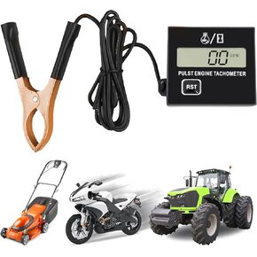 Digital Tachometer, Small Engine Tachometer, Digital Inductive Tachometer with Clip, Motorcycle Tachometer with Digital Display Timer Gauge, Chainsaw Tachometer for Small Gasoline Engines in Kuwait