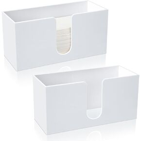 2 Pcs Fold Paper Towel Dispenser Countertop Paper Napkins Dispenser Napkin Holder Multifold Acrylic Paper Towel Dispenser for Z Fold C Fold Disposable Hand Towel (Clear)