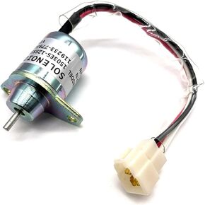 119653-77950 Fuel Shut Off Solenoid 1503ES-12S5SUC5S Woodward M806808 for John Deere 790 990 2020 2030 2030A 2210 Yanmar 3TNE84 3TNE88 3TNV70 3TNV76 Engine 12VDC