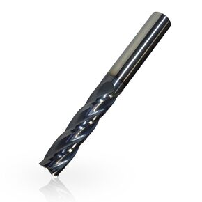 1/4" Carbide End Mill, 4 Flute Solid Carbide Square End Mill, 3" Overall Length, Single End, Helix Angle: 30°, AlTiN Coated,1/4" Cutting Diameter,1-1/8" Length of Cut