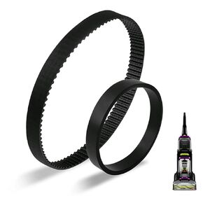 Replacement Belt Set for Bissell 3071 PowerForce PowerBrush Pet XL and TurboClean DualPro Pet 3072, 3067, 30673, 3109 Carpet Cleaner, Replace Parts 1626502 & 1626486