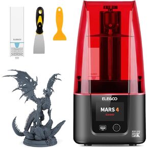 ELEGOO Mars 5 Ultra 9K MSLA Resin 3D Printer, Smart Mechanical Sensor, Fast Printing Up to 150mm/h, AI Camera, WiFi Cluster Printing, Automatic Leveling, Large Printing Size 6.04 * 3.06 * 6.49 inch