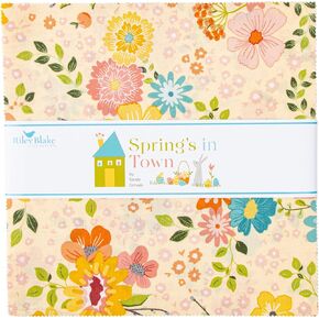 Sandy Gervais Spring's in Town 10" Stacker 42 10-inch Squares Layer Cake Riley Blake 10-14210-42