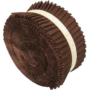 2-1/2in Strips Roll Up Kona Solids Coffee Color 40Pcs
