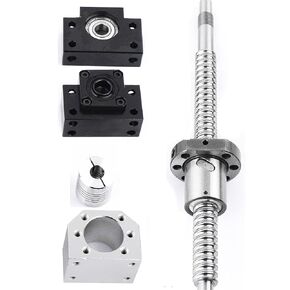 450mm/17.71inch Ball Screw RM/SFU1605 (Diameter 16mm, Lead 5mm) with Metal Ball Screw Nut, BK/BF End Supports and Ball NUT HOUSINGS CNC Parts for DIY CNC Machine and 3D Printer (RM/SFU1605