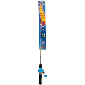 Ugly Stik® Mattel Hot Wheels 3' Spincast Combo - Kids Fishing Combo, Comfortable EVA Handle for Small Hands, Multi-Stop Anti-Reverse, Pre-Spooled with 4lb Line