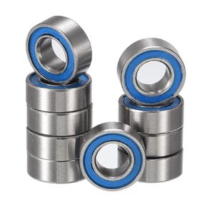 MR84-2RS Deep Groove Ball Bearings, ID 4mm x OD 8mm x Width 3mm Miniature Bearings, Double Rubber Sealed Ball Bearing Pre-Lubricated Chrome Steel Blue Z2 Lever 10pcs