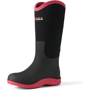 HISEA Womens Muck Rain Boots, Waterproof Tall Garden Boots for Women, Insulated Neoprene Rubber for Outdoor Activities: Hunting, Gardening, Farming, Muddy Yard Work, Sizes US Women 6-11