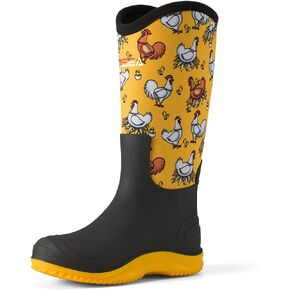 HISEA Womens Muck Rain Boots, Waterproof Tall Garden Boots for Women, Insulated Neoprene Rubber for Outdoor Activities: Hunting, Gardening, Farming, Muddy Yard Work, Sizes US Women 6-11
