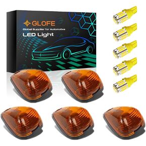 5X Black Smoke Lens Cab Roof Marker Running Lamps w/White LED Lights Compatible with Ford F150 F250 F350 F450 F550 F650 F750 E150 E250 E350 E450 1999-2016 Super Duty Pickup Trucks in Kuwait