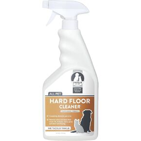 Unique Hard Floor Cleaner, Dog, Cat, and Small Animal Urine Remover for Hardwood Floors, Bio-Enzymatic Formula Removes Old and New Pet Pee Stains and Odors from all Hard Floors, 24 oz. Liquid Spray