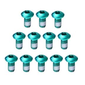 M5x9mm Alloy Steel Bolts for MTB Disc Brake Rotors, Bicycle Brake Disc Alloy Steel Torx T25 Screws - 12 pcs per Package (Red)