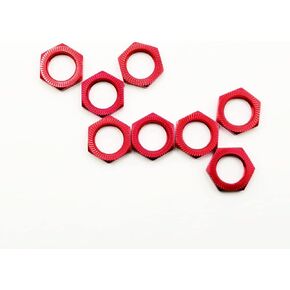 8X Alloy 17mm Wheel Nut for Arrma 6S Notorious Kraton Outcast Typhon Senton Talion Mojave Infraction Limitless Felony Upgrade Parts (Red)