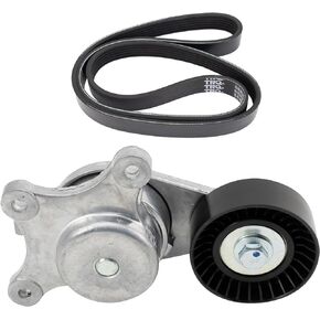 TRQ Drive Belt Component Kit Compatible with 2007-2020 Ford Lincoln Mazda Mercury