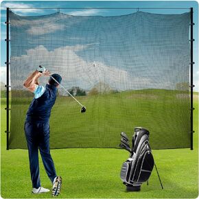 Sports Netting,Hitting Net with 33Feet Nylon Rope for Golf, Baseball, Hockey, Soccer, LAX and More - 10 ft, 15 ft, 20 ft, 25 ft, 30 ft, 40ft