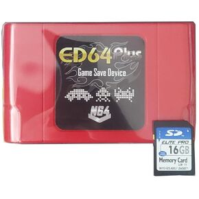 Game Save Cartridge Retro for Nintendo 64 N64 System Console + 16gb SD Memory Card (ED64)