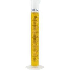 250ml Plastic Measuring Graduated Cylinder, Polypropylene Plastic, 2-Sided Marking, Ideal for Science, School and Home Lab, HUAOU, Pack of 1