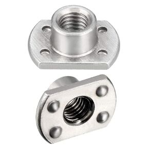 uxcell Weld Nuts,M10 x 1.25 Tab Base UNC Carbon Steel Machine Screw 4 Projection Silver 10Pcs