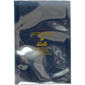 100PCS ESD Shielding Bag Open Top Anti-Static Ziplock Resealable Bag (80 X 120mm / 3.15 X 4.72 inches) Antistatic Label for Motherboard LCD Screen HDD SSD Electronic (Open Top & Non-Printing)