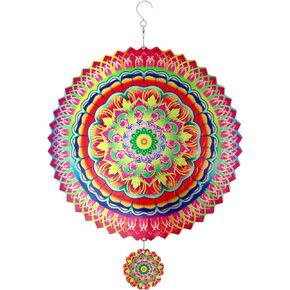 دوار الرياح البوهيمي مقاس 12 بوصة، دوار الرياح المعلق في الهواء الطلق للفناء والحديقة، دوار الرياح الكبير، هدية فنية ثلاثية الأبعاد (بوهيمي-01، 12 بوصة) in Kuwait