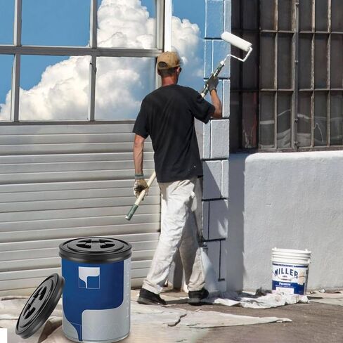 4 قطع 5 جالون غطاء دلو مانع للتسرب دلاء تخزين بلاستيكية من الدرجة الغذائية، أغطية سدادة لولبية، غطاء سطل لولبي، تخزين أغذية الحيوانات الأليفة، مغذيات الدجاج، تخزين الطلاء المتوافق مع غاما (أسود) in Kuwait