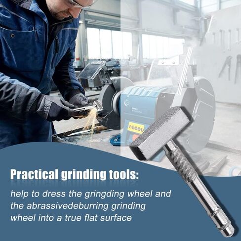 2 Pcs Silver Diamond Grinding Wheel Dresser Stone Bench Grinder Dressing Tool for Grinding Deburring Wheels Truing Grinding Durable Quality with Smart Details Design Flat Diamond Coated Surface in Kuwait