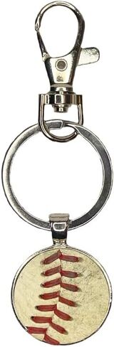Baseball Seams Co. Keychain - Handcrafted from Used Baseballs - Perfect for Fans & Players (Vintage Brass) in Saudi Arabia