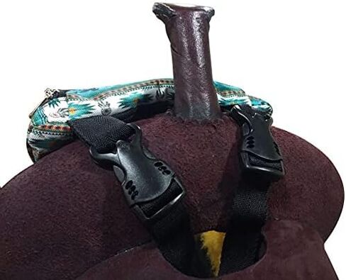 Showman Teal Southwest Horse Design Insulated Nylon Saddle Pouch in Kuwait