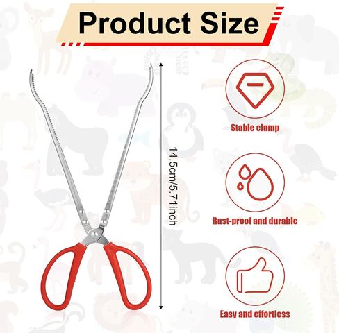 Reptile Feeding Tongs, 15 Inch Snake Feeding Tongs Anti-Skid Easy-Grip Extra Long Tweezers for Terrarium Corn Ball Python Accessories Axolotl Bearded Dragon Feeding Supplies in Saudi Arabia