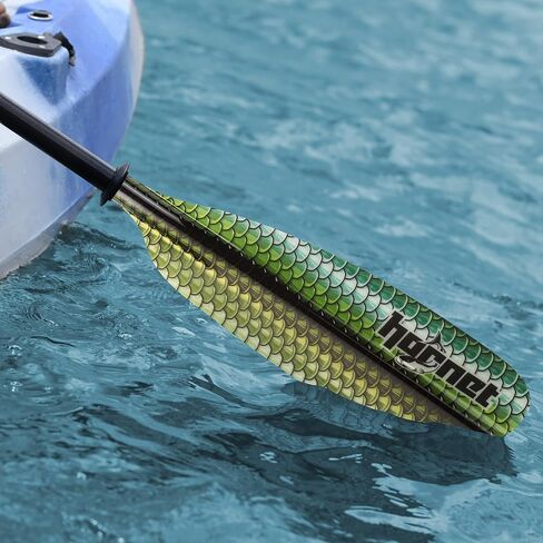 مجداف كاياك من الألياف الزجاجية للرياضات المائية للبالغين - مثالي للتجول وصيد الأسماك وركوب القوارب - 90.5 بوصة / 230 سم قابل للتعديل مع عمود من ألياف الكربون - معدات التجديف بمجاديف الكاياك in Kuwait