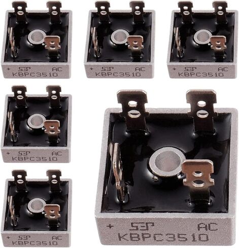 BOJACK KBPC3510 35A 1000V الثنائيات المعدلة للجسر المحوري KBPC3510 35 أمبير 1000 فولت ثنائيات السيليكون الإلكترونية ذات الموجة الكاملة (حزمة من 2 قطعة) in Saudi Arabia
