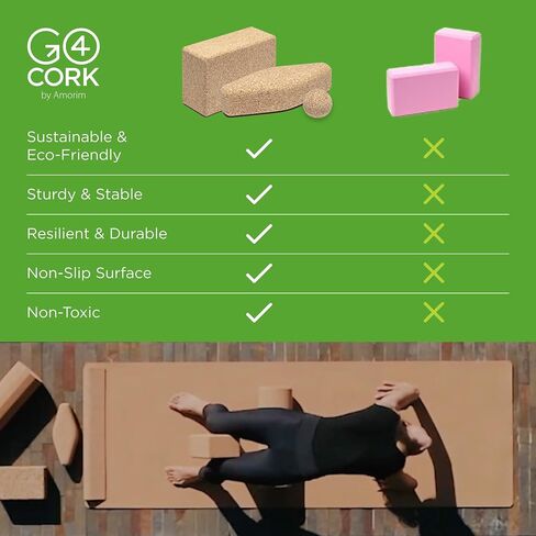 Yoga Wedge - 24x4x1.4" | Ultimate Stability for Yoga & Pilates | Eco-Friendly, Non-Slip Cork | Odor-Free, Hypoallergenic | Perfect Gift for Eco-Conscious Yogis in Saudi Arabia