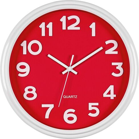 Bernhard Products Colorful Kids Wall Clock Teaching Time Telling Silent Non-Ticking Educational Learning Tool, Colored Numbers for Children Teachers Homeschool and Parents, School Classroom Playroom in Saudi Arabia