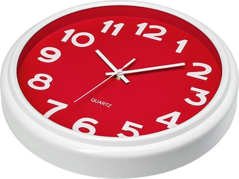 Bernhard Products Colorful Kids Wall Clock Teaching Time Telling Silent Non-Ticking Educational Learning Tool, Colored Numbers for Children Teachers Homeschool and Parents, School Classroom Playroom in Saudi Arabia