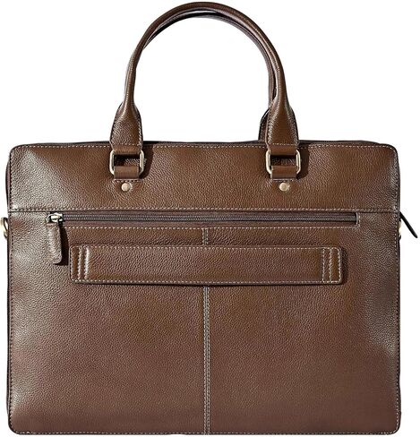 eské Charlie 15.6" Premium Italian Leather Laptop Bag for Men & Women | Office Bag | Laptop Messenger Bag with Shoulder Strap in Saudi Arabia