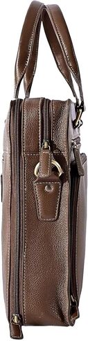 eské Charlie 15.6" Premium Italian Leather Laptop Bag for Men & Women | Office Bag | Laptop Messenger Bag with Shoulder Strap in Saudi Arabia