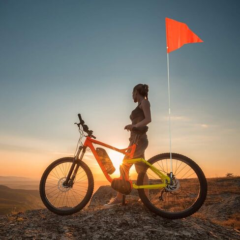 4 Pcs 6ft Bike Safety Flag with Pole Reflective Bike Trailer Safety Flag with Bicycle Mounting Bracket Height Visibility Bicycle Safety Flag in Saudi Arabia