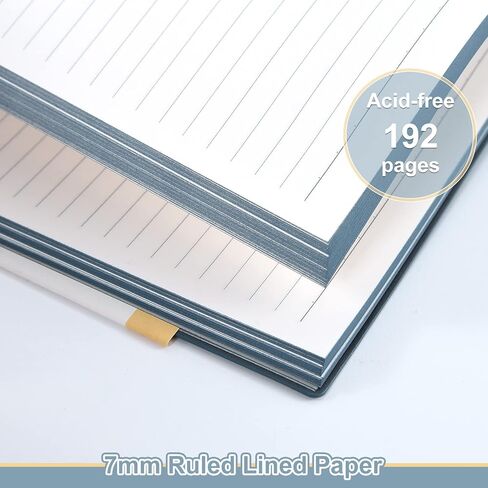 عبوتان من المجلات المسطرة للكلية، B5 دفاتر ملاحظات كبيرة الحجم 192 صفحة، دفتر ملاحظات مبطن بالجامعة للعمل/مجلة للكتابة، غطاء من الجلد الصناعي، 7.6 بوصة × 10 بوصة (رمادي أزرق) in Kuwait