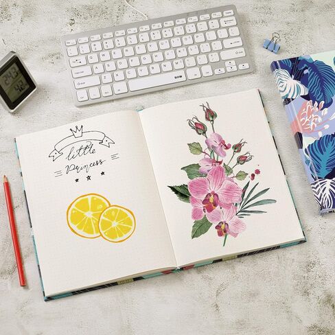Large Dot Grid Hardcover Notebooks, Dotted Flower Journal for Women Men Kids Traveler, B5 Size, 7.6x10 inch, 120 GSM Thick Paper, 102 Sheets,2 Pack, Writing Planner Note Pad Notebook bulk in Saudi Arabia
