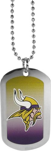Siskiyou Sports NFL Fan Shop Minnesota Vikings Team Tag Necklace 26 inch Team Color in Kuwait